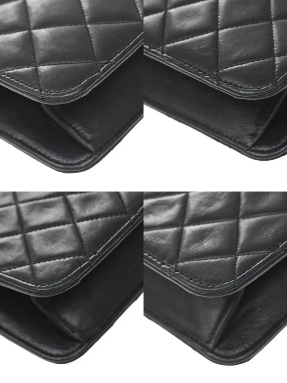 CHANEL CC Logo Matelasse Chain Shoulder Bag Leather GHW Black